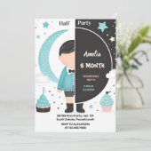Het Jongen Meisje 6 Maand Half Jaar Partij Half Ve Kaart (Staand voorkant)