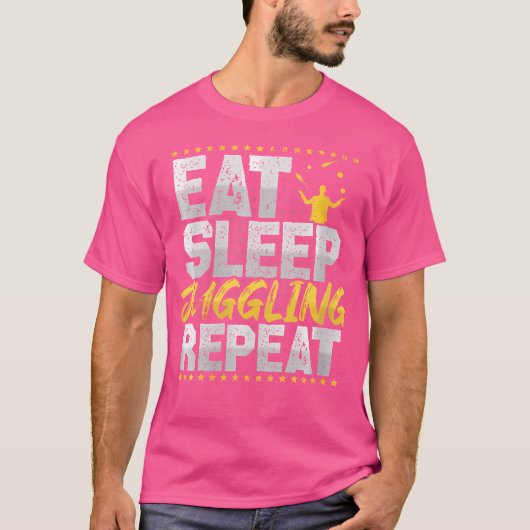 Het Jongleren Herhaal Retro Circus Mannen Jonglere T-shirt (Voorkant)