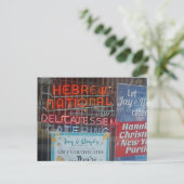 Het joodse Briefkaart-Kosher Deli in Brooklyn Feestdagenkaart (Staand voorkant)