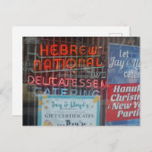 Het joodse Briefkaart-Kosher Deli in Brooklyn Feestdagenkaart (Voorkant / Achterkant)