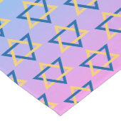 Het joodse sterrenpatroon op blauw en roze ombre korte tafelloper (Hoek)