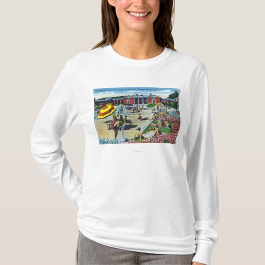 Het jubelen van het Saratoga Spa Recreation Center T-shirt (Voorkant)