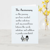 Het Jubileum - een grappig bruiloft gedicht Kaart (Gele Bloem)