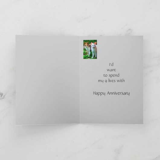 Het Jubileum hield van Één Humor van de Kat Kaart (Binnen)