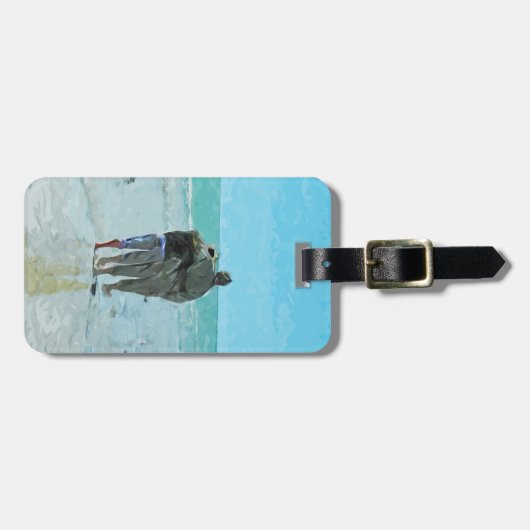 Het Jubileum loopt op de Abstracte Beach Bagagelabel (Voorkant horizontaal)