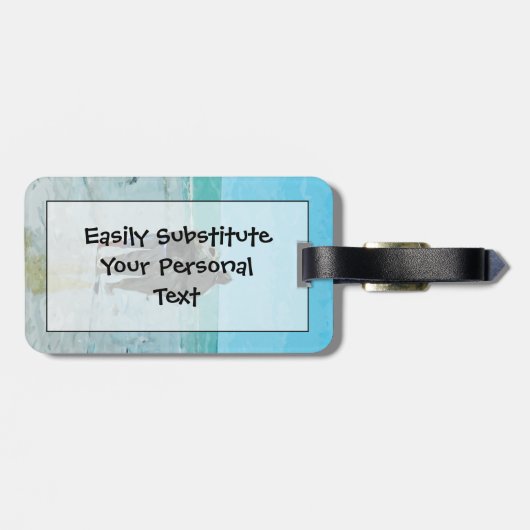 Het Jubileum loopt op de Abstracte Beach Bagagelabel (Achterkant horizontaal)