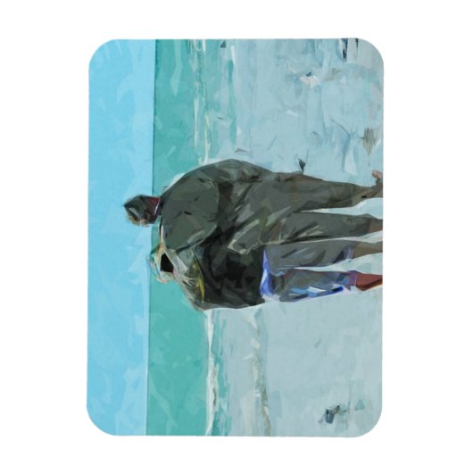 Het Jubileum loopt op de Abstracte Beach Magneet (Verticaal)