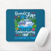 Het jubileum reis 25e cruise ontwerp muismat (Met muis)