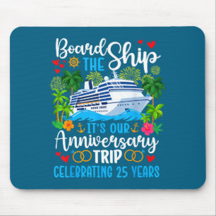 Het jubileum reis 25e cruise ontwerp muismat