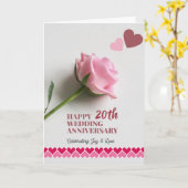 Het Jubileum van de bruiloft voegt een Jaar met Ro Kaart (Gele Bloem)