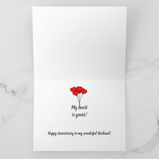Het Jubileum van de echtgenoot houdt van mijn Kaart (Binnen)