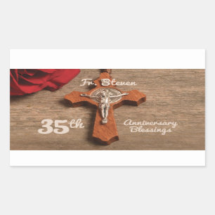 Het Jubileum van de Ordening van de priester Rechthoekige Sticker