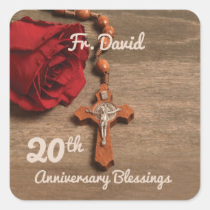 Het Jubileum van de Ordening van de priester Vierkante Sticker