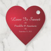 Het Jubileum van de weddenschap de Paar Bride Groo Bedankjes Labels (Achterkant)