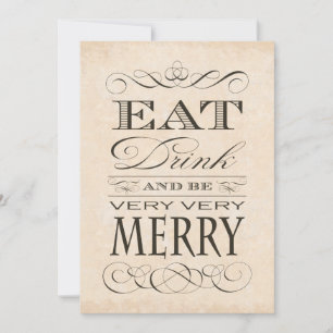 Het Jubileum van de weddenschap eet Drink en is Me Kaart