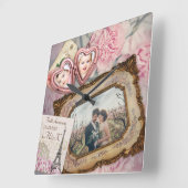 Het Jubileum van de weddenschap Roze Slot Uw Foto' Vierkante Klok (Hoek)