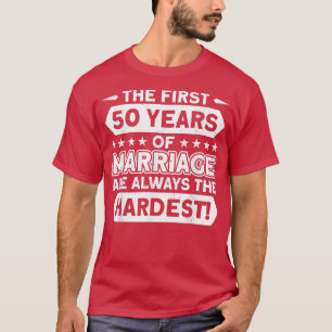 Het Jubileum van het huwelijk de eerste 50 jaar va T-shirt
