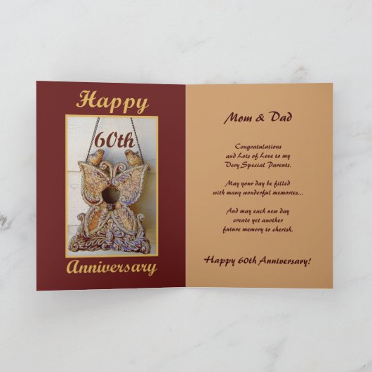 Het Jubileum van het mamma en van de Papa Kaart (Binnen)