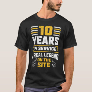 Het Jubileum van het werk 10 jaar in dienst Jubile T-shirt