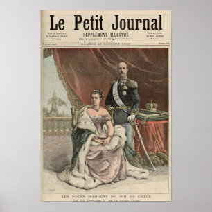 Het Jubileum van het Zilverhuwelijk van de koning Poster