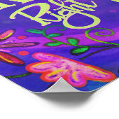 Het juiste ding  Floral Paarse Inspirivity Poster (Hoek)