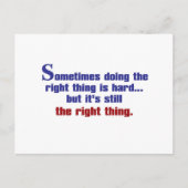 Het juiste doen briefkaart (Voorkant)