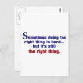 Het juiste doen briefkaart (Voorkant / Achterkant)