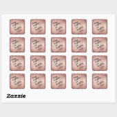 Het juiste moment vierkante sticker (Vel)