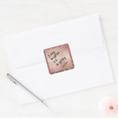 Het juiste moment vierkante sticker (Envelop)