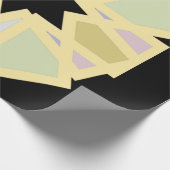 Het juiste pastelontwerp op zwart cadeaupapier (Hoek)