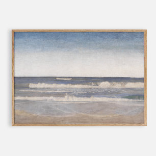 Het Jutland zeegezicht, olie vintage Poster