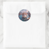 Het juweel van de afgrond" ronde sticker (Tas)