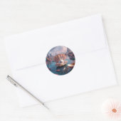 Het juweel van de afgrond" ronde sticker (Envelop)