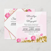 Het Kaart van de Uitnodiging van het huwelijk Ontw (Voorkant / Achterkant)