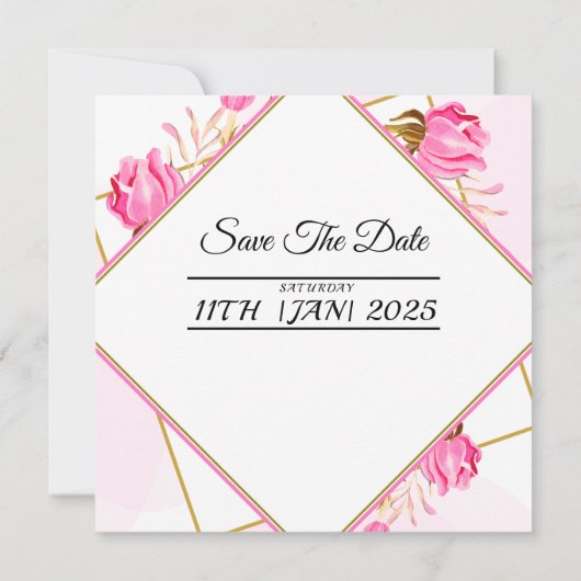 Het Kaart van de Uitnodiging van het huwelijk Ontw (Achterkant)