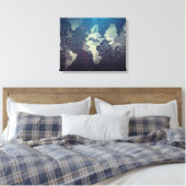Het Kaart van het Kunstwerk Premie Gewikkeld Canva Canvas Afdruk (Insitu (Slaapkamer))