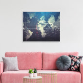 Het Kaart van het Kunstwerk Premie Gewikkeld Canva Canvas Afdruk (Insitu (Woonkamer))