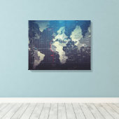 Het Kaart van het Kunstwerk Premie Gewikkeld Canva Canvas Afdruk (Insitu (Houten vloer))