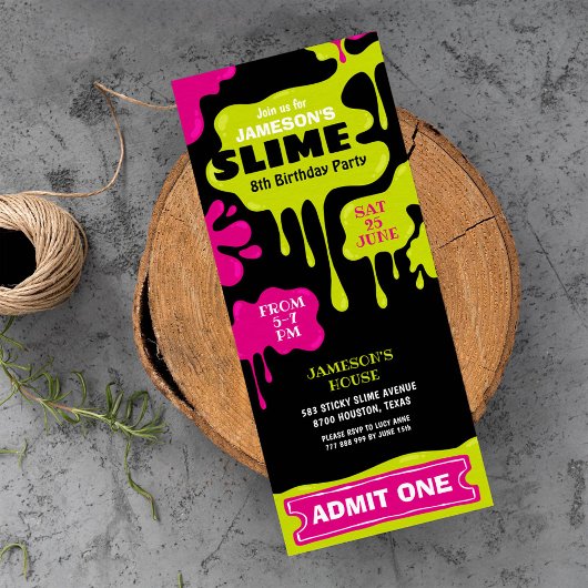 Het kaartje van het de verjaardagsfeest van Slim g Kaart