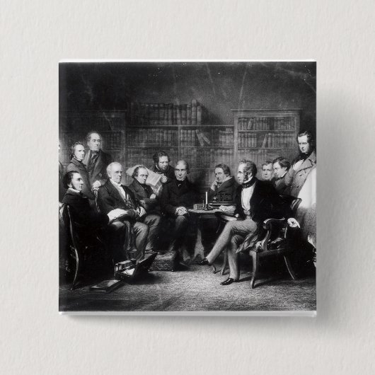 Het kabinet-Aberdeen Vierkante Button 5,1 Cm (Voorkant)