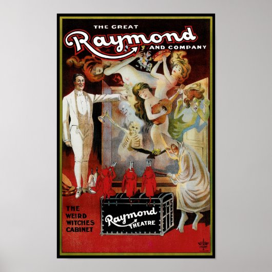 Het kabinet van de Grote Raymon ~ Weird Witches Poster (Voorkant)