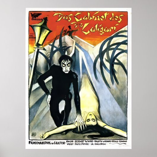 Het kabinet van Dr. Caligari 1920 Gerestaureerd Poster (Voorkant)