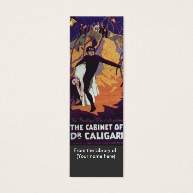 Het kabinet van Dr. Caligari Bladwijzer Mini Visitekaartjes (Voorkant)