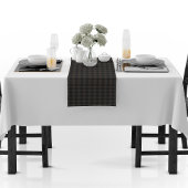 Het kaki crocodylus porosus mandala patroon korte tafelloper