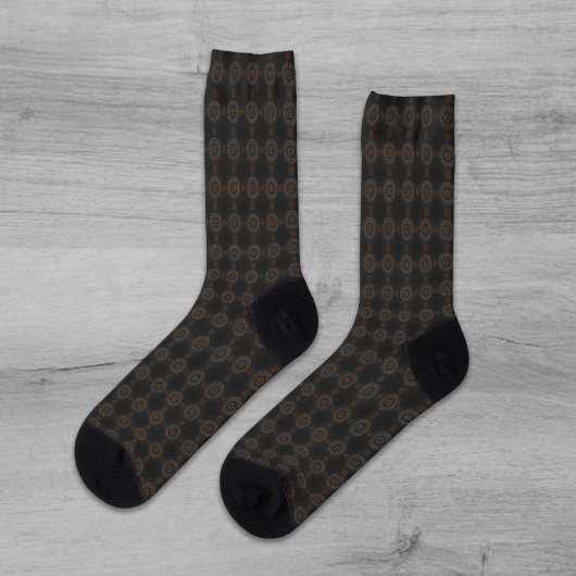 Het kaki crocodylus porosus mandala patroon sokken