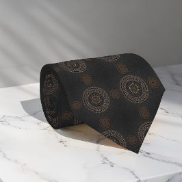 Het kaki crocodylus porosus mandala patroon stropdas