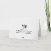 Het Kale Divas Blank Wenskaart Bedankkaart (Achterkant)