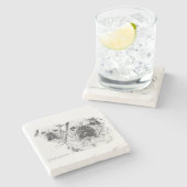 Het kale Divas stenen Onderzetter (Zijkant)