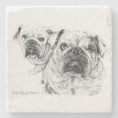 Het kale Divas stenen Onderzetter (Voorkant)