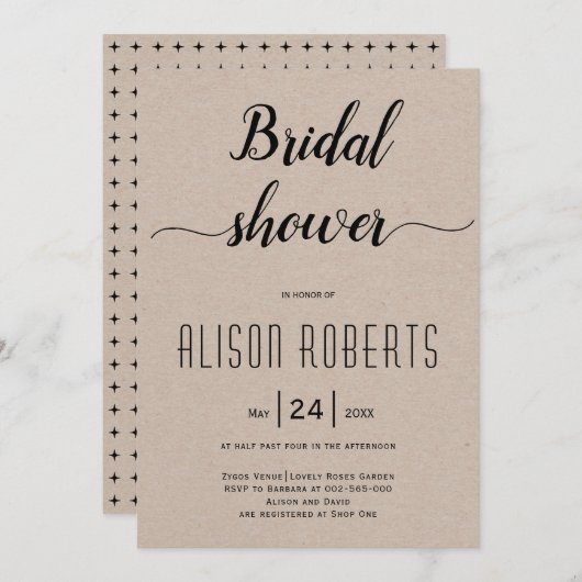 Het kalligrafie van het manuscript rustige vrijgez kaart (Voorkant / Achterkant)